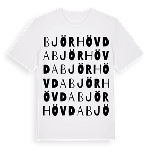 Björhövda ordlek t-shirt – ekologisk bomull t-shirt från Pinshirt