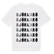 White t-shirt med Björkarö ordlek t-shirt