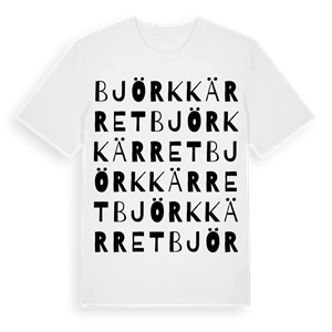 Björkkärret ordlek t-shirt – ekologisk bomull t-shirt från Pinshirt