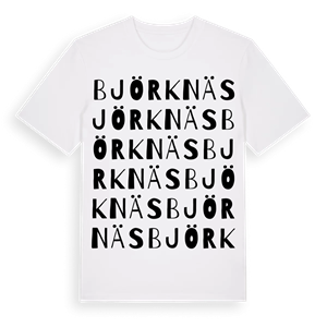 Björknäs ordlek t-shirt – ekologisk bomull t-shirt från Pinshirt
