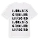 White t-shirt med Björknäs Gård ordlek t-shirt