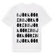 White t-shirt med Björköören ordlek t-shirt