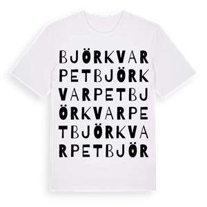 Björkvarpet ordlek t-shirt – ekologisk bomull t-shirt från Pinshirt