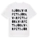 White t-shirt med Björkvarpet ordlek t-shirt