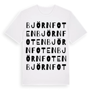 Björnfoten ordlek t-shirt – ekologisk bomull t-shirt från Pinshirt