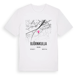 Björnkulla karta t-shirt – ekologisk bomull t-shirt från Pinshirt