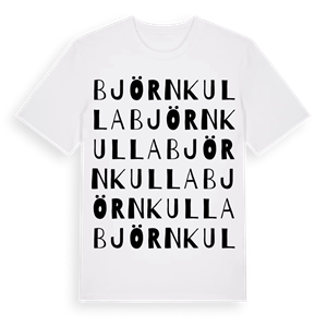 Björnkulla ordlek t-shirt – ekologisk bomull t-shirt från Pinshirt