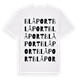 Blå port ordlek t-shirt