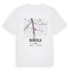 Blåkulla karta t-shirt – ekologisk bomull t-shirt från Pinshirt