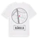 White t-shirt med Blåkulla t-shirt