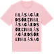 Pink Cotton t-shirt med Blåsagårdsören ordlek t-shirt