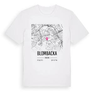 Blombacka karta t-shirt – ekologisk bomull t-shirt från Pinshirt