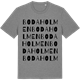 Mid Heather Gray t-shirt med Bodaholmen ordlek t-shirt