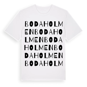 Bodaholmen ordlek t-shirt – ekologisk bomull t-shirt från Pinshirt