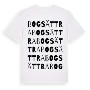 Bogsättra ordlek t-shirt – ekologisk bomull t-shirt från Pinshirt