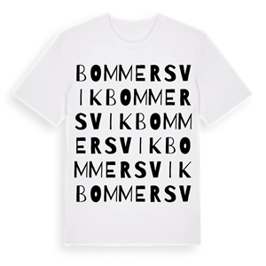 Bommersvik ordlek t-shirt – ekologisk bomull t-shirt från Pinshirt