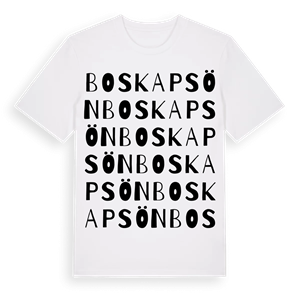 Boskapsön ordlek t-shirt – ekologisk bomull t-shirt från Pinshirt
