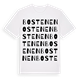 White t-shirt med Bostenen ordlek t-shirt