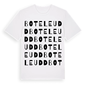 Botele udd ordlek t-shirt – ekologisk bomull t-shirt från Pinshirt