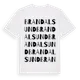 White t-shirt med Brandalsund ordlek t-shirt