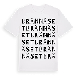 Brännäset ordlek t-shirt – ekologisk bomull t-shirt från Pinshirt