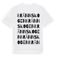 White t-shirt med Brännskogen ordlek t-shirt