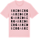 Pink Cotton t-shirt med Bredberga ordlek t-shirt