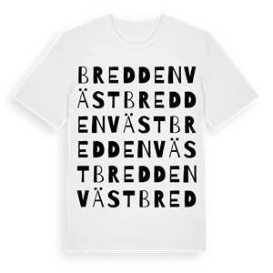 Bredden Väst ordlek t-shirt – ekologisk bomull t-shirt från Pinshirt