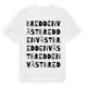 White t-shirt med Bredden Väst ordlek t-shirt