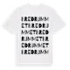 White t-shirt med Bredrummet ordlek t-shirt