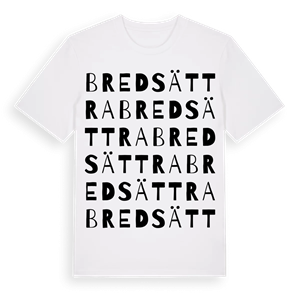 Bredsättra ordlek t-shirt – ekologisk bomull t-shirt från Pinshirt