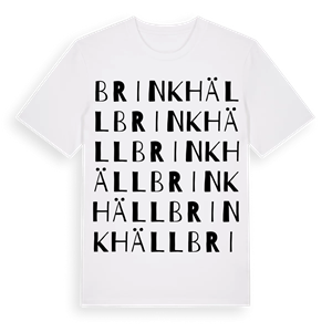 Brinkhäll ordlek t-shirt – ekologisk bomull t-shirt från Pinshirt