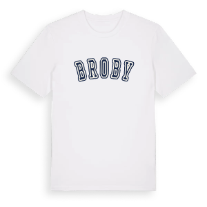 Broby college t-shirt – ekologisk bomull t-shirt från Pinshirt