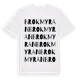 White t-shirt med Brokmyran ordlek t-shirt