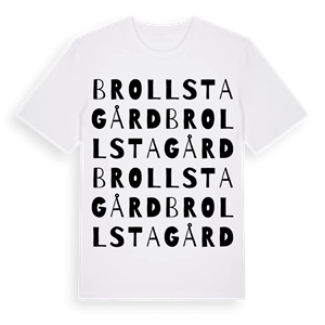 Brollsta Gård ordlek t-shirt – ekologisk bomull t-shirt från Pinshirt