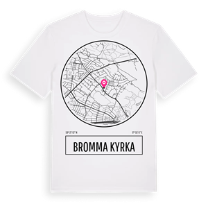 Bromma kyrka t-shirt – ekologisk bomull t-shirt från Pinshirt