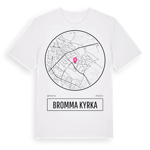 Bromma kyrka t-shirt – ekologisk bomull t-shirt från Pinshirt