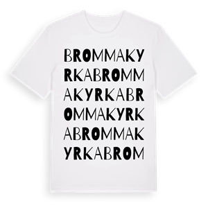 Bromma kyrka ordlek t-shirt – ekologisk bomull t-shirt från Pinshirt