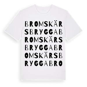 Bromskärs brygga ordlek t-shirt – ekologisk bomull t-shirt från Pinshirt
