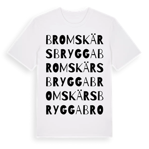 Bromskärs brygga ordlek t-shirt – ekologisk bomull t-shirt från Pinshirt
