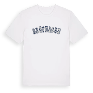 Bröthagen college t-shirt – ekologisk bomull t-shirt från Pinshirt
