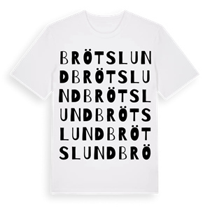 Brötslund ordlek t-shirt – ekologisk bomull t-shirt från Pinshirt