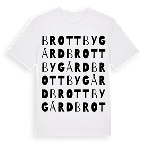 Brottby Gård ordlek t-shirt – ekologisk bomull t-shirt från Pinshirt