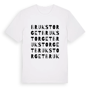 Brukstorget ordlek t-shirt – ekologisk bomull t-shirt från Pinshirt