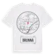White t-shirt med Brunna t-shirt