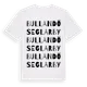 White t-shirt med Bullandö Seglarby ordlek t-shirt