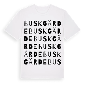 Buskgärde ordlek t-shirt – ekologisk bomull t-shirt från Pinshirt