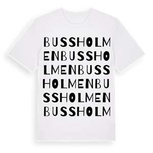 Bussholmen ordlek t-shirt – ekologisk bomull t-shirt från Pinshirt