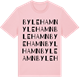 Pink Cotton t-shirt med Bylehamn ordlek t-shirt