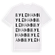 White t-shirt med Bylehamn ordlek t-shirt